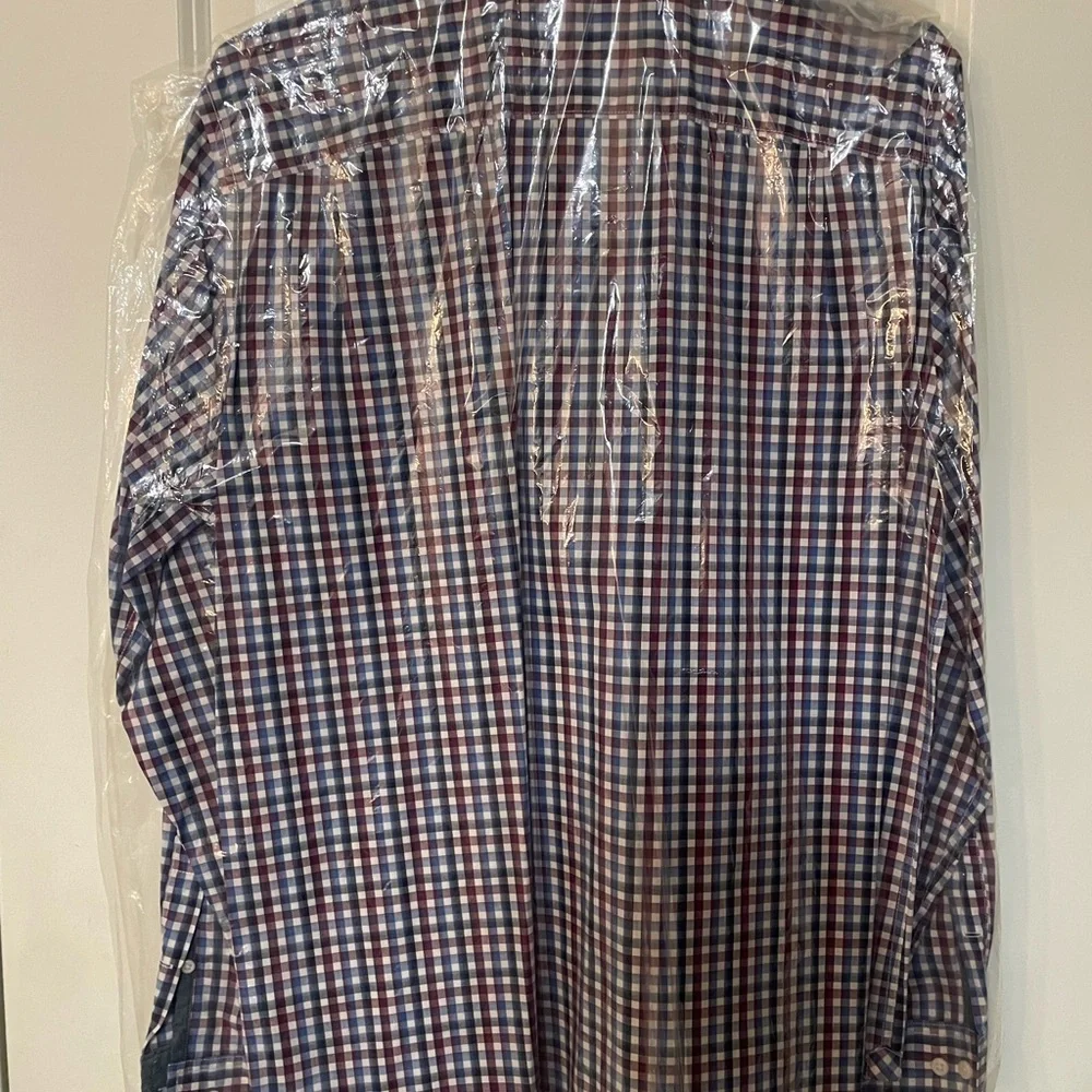 Men's Hawker Rye Blue and Red Checkered Button-Up Shirt - Picture 2 of 3